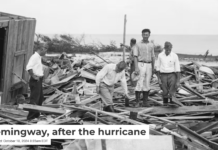 Rescue workers search debris for victims of the Labor Day hurricane of 1935, a Category 5 storm that devastated parts of the Florida Keys. Bettman/Getty Images